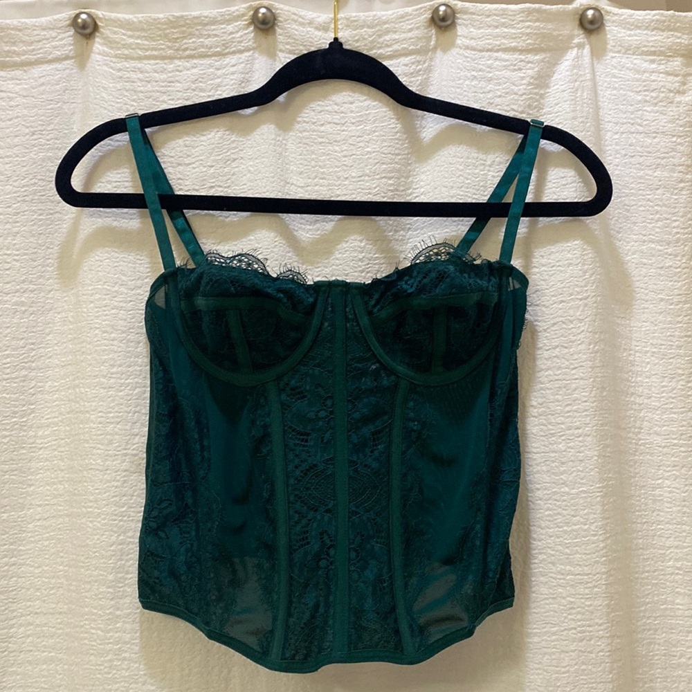 Dealmore Dark Green Corset Top size S
